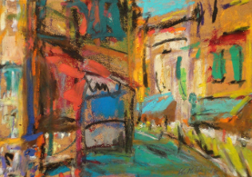 Ölpastell, Kanal in Venedig